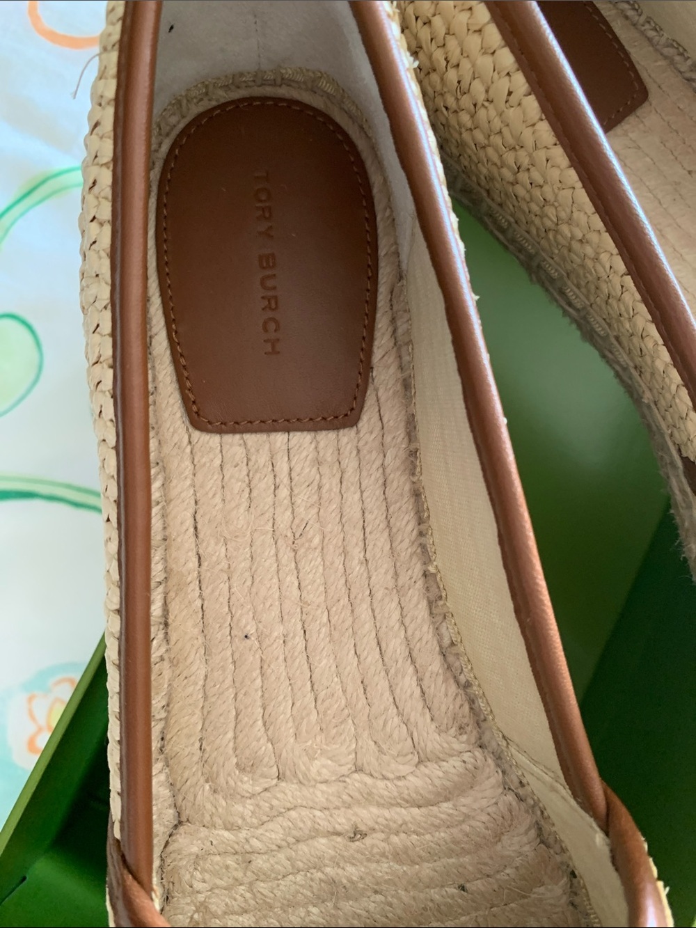 Tory Burch Natural Raffia Espadrille Flats with Brown Logo Trim
Size 10 - Picture 7 of 7